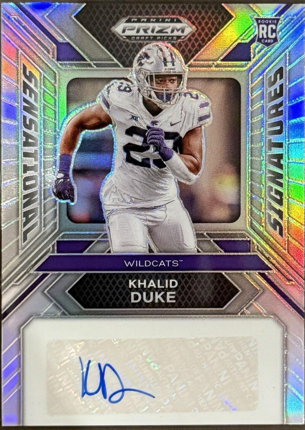 Khalid Duke #SS-KDE Football Cards 2024 Panini Prizm Draft Picks Sensational Signatures