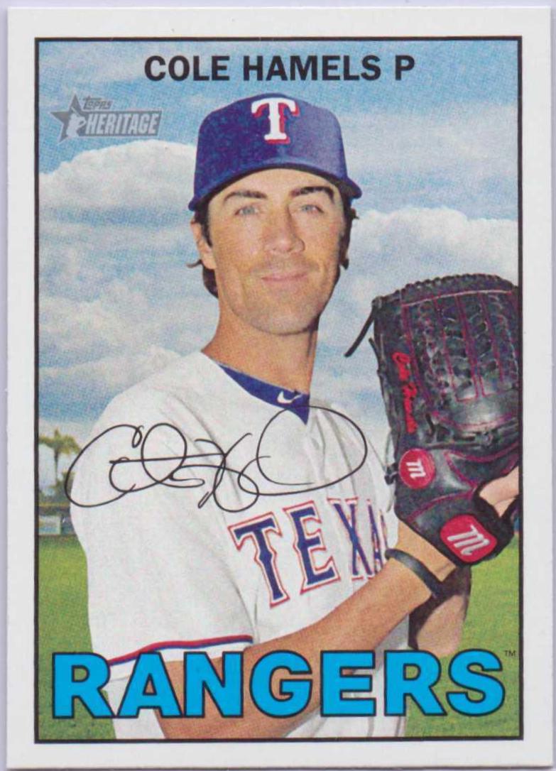 Cole Hamels #485 2016 Topps Heritage Baseball