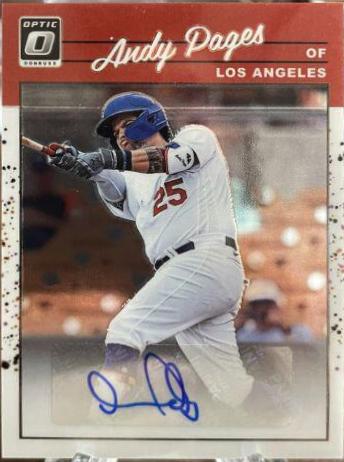 Andy Pages #1990-AP Baseball Cards 2023 Panini Donruss Optic Retro 1990 Signatures
