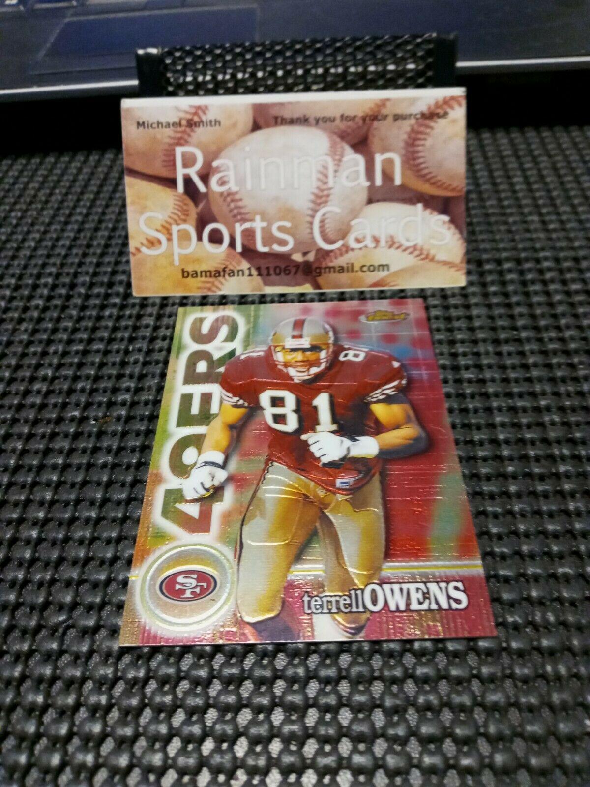 Terrell Owens #24 Football Cards 2000 Topps Finest
