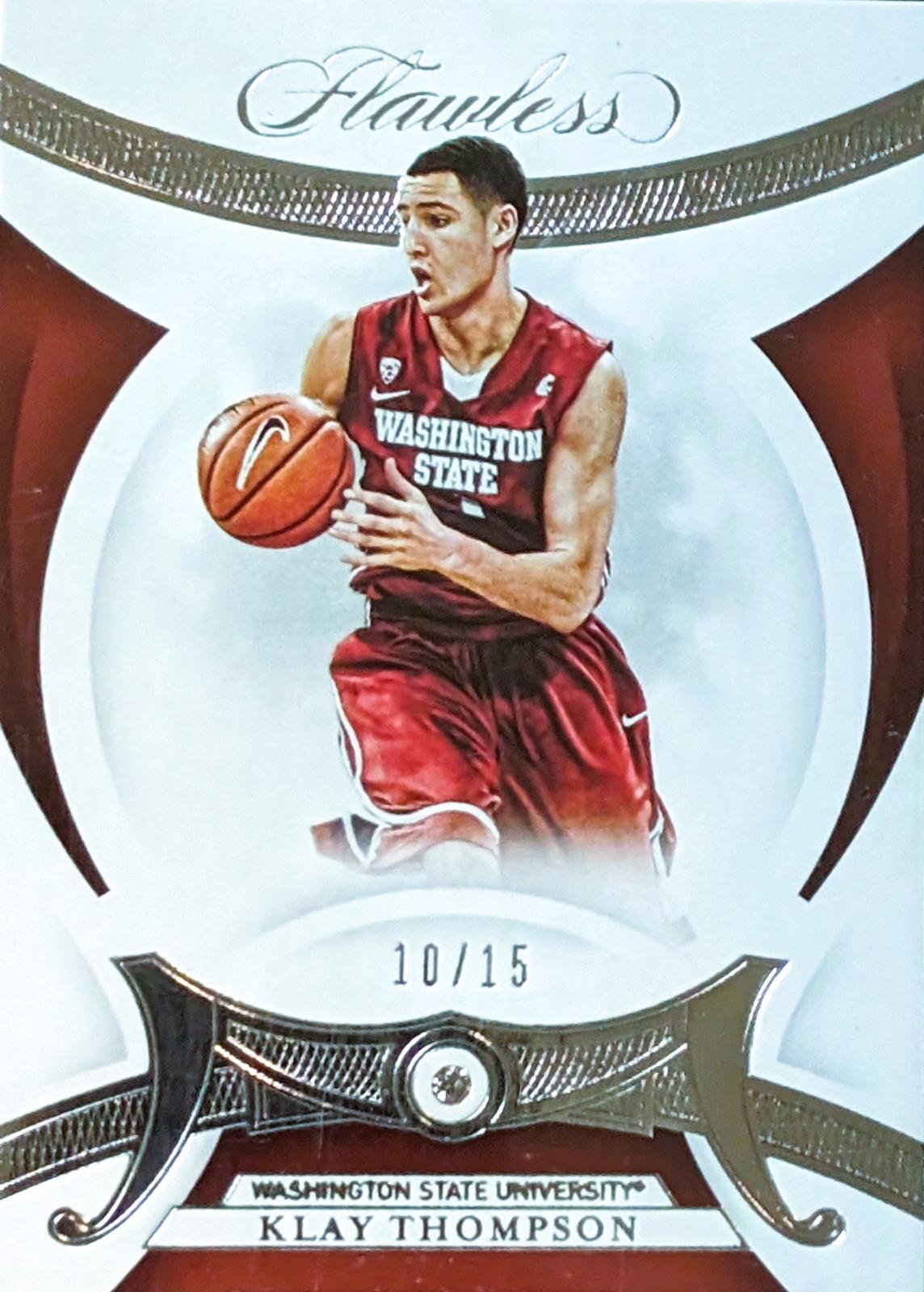 Klay Thompson #48 Basketball Cards 2020 Panini Flawless Collegiate
