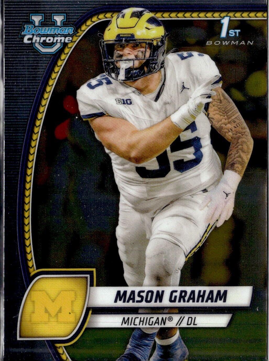 Mason Graham #127 Football Cards 2024 Bowman Chrome University