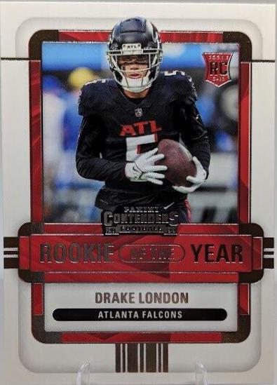 Drake London #ROY-DLO Football Cards 2022 Panini Contenders Rookie of the Year