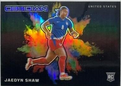 Jaedyn Shaw #12 Soccer Cards 2023 Panini Obsidian Black Color Blast