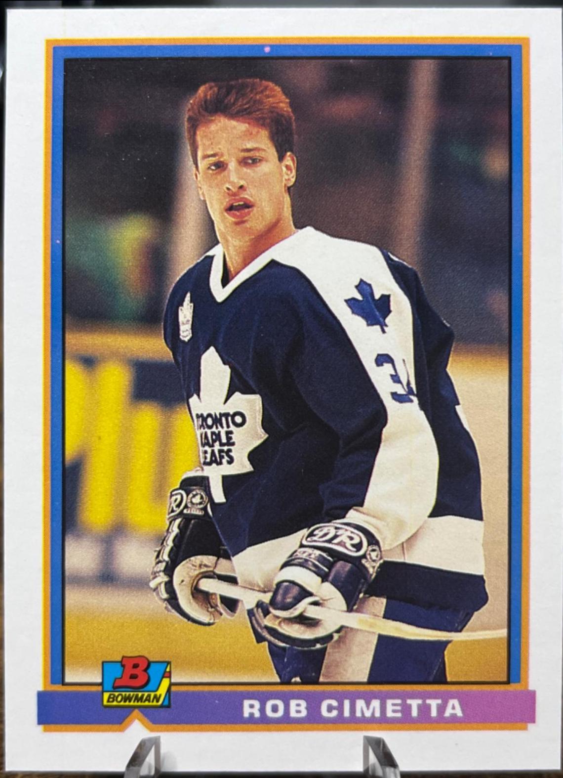 Rob Cimetta #160 Hockey Cards 1991 Bowman