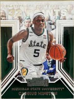 Cassius Winston Playing the Numbers Game #27 Basketball Cards 2020 Panini Contenders Draft Picks