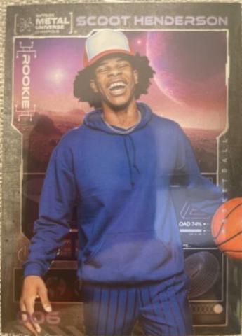 Scoot Henderson #006 Basketball Cards 2023 SkyBox Metal Universe Champions