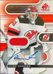 Vitek Vanecek [Red Autograph Jersey] #115 Hockey Cards 2022 SP Game Used Prices