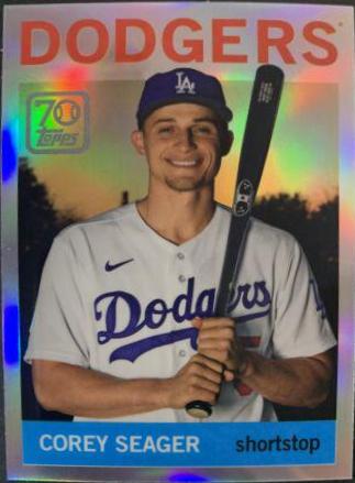 Corey Seager #70YTC-14 Baseball Cards 2021 Topps Chrome 70 Years of Baseball