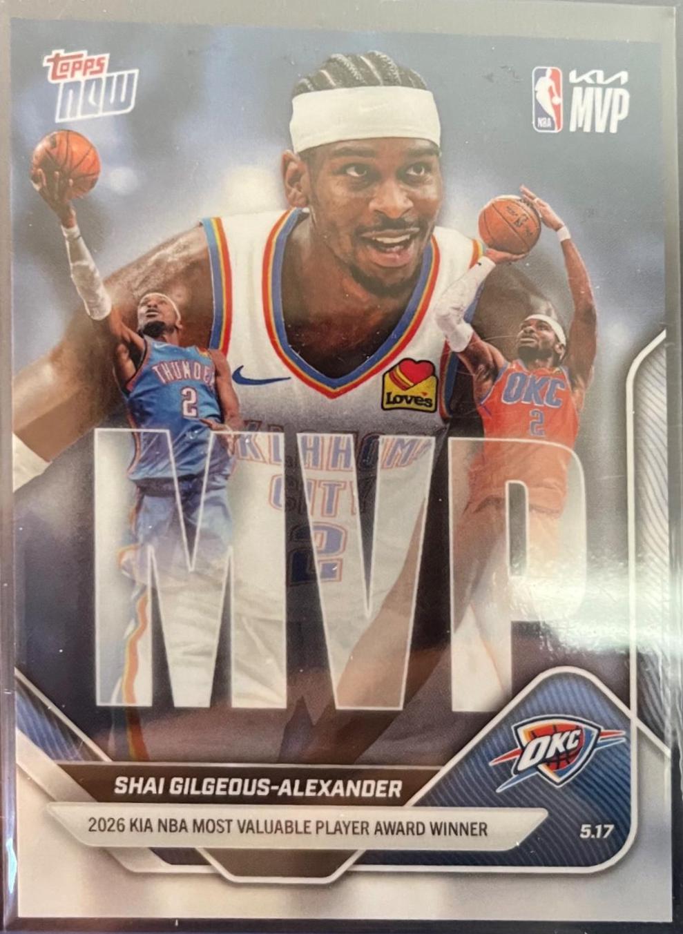 Shai Gilgeous-Alexander #MVPA 2026 Topps Now Basketball