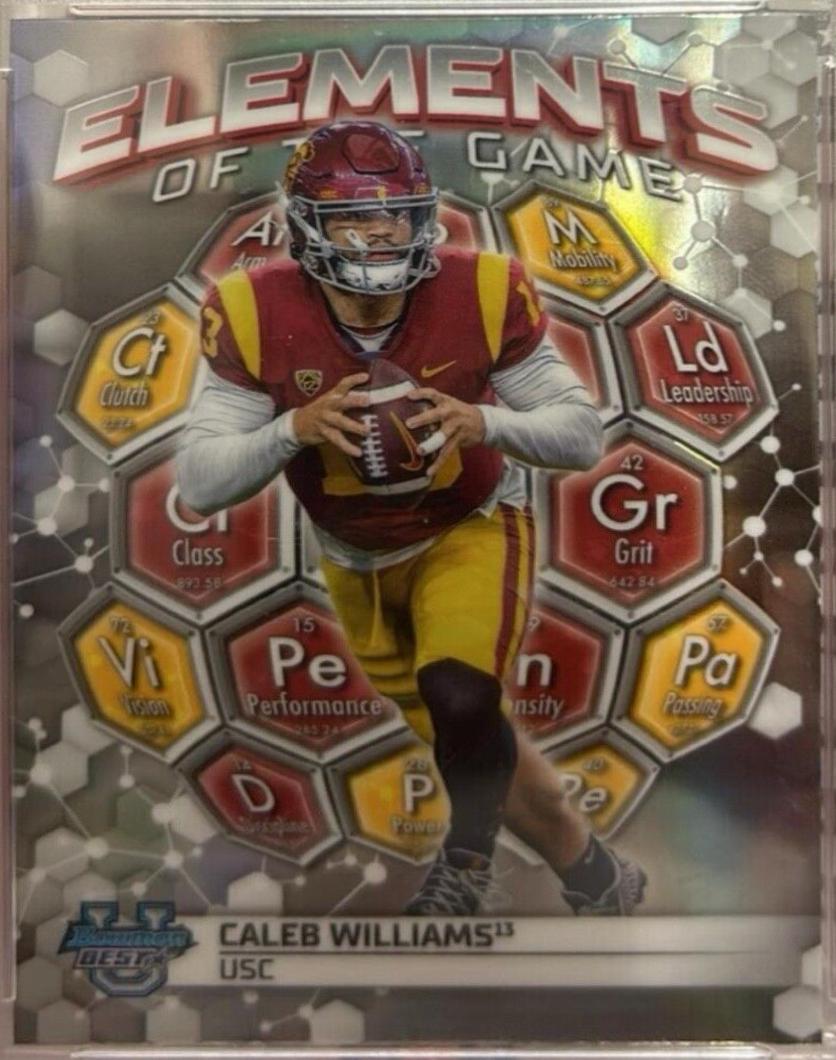 Caleb Williams #ETG-1 Football Cards 2023 Bowman's Best University Elements of the Game