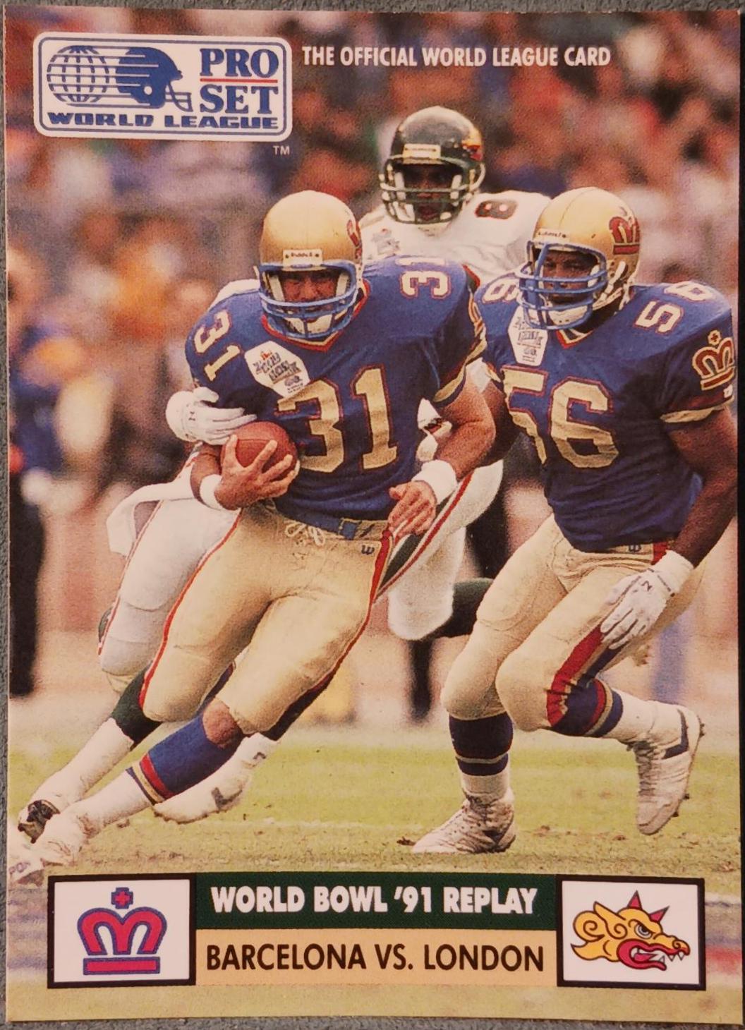 Dan Crossman #7 Football Cards 1991 Pro Set Wlaf