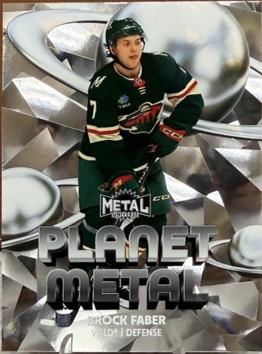 Brock Faber #31 2025 Skybox Metal Universe Planet Metal Hockey