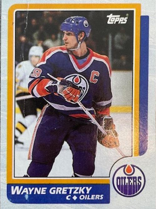 Wayne Gretzky #F 1986 Topps Box Bottoms Hand Cut Hockey