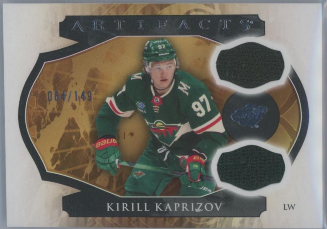 Kirill Kaprizov #103 2023 Upper Deck Artifacts Horizontal Material Hockey