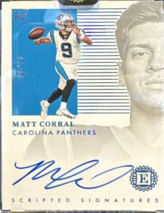 Matt Corral #ss-mc Football Cards 2022 Panini Encased Scripted Signatures