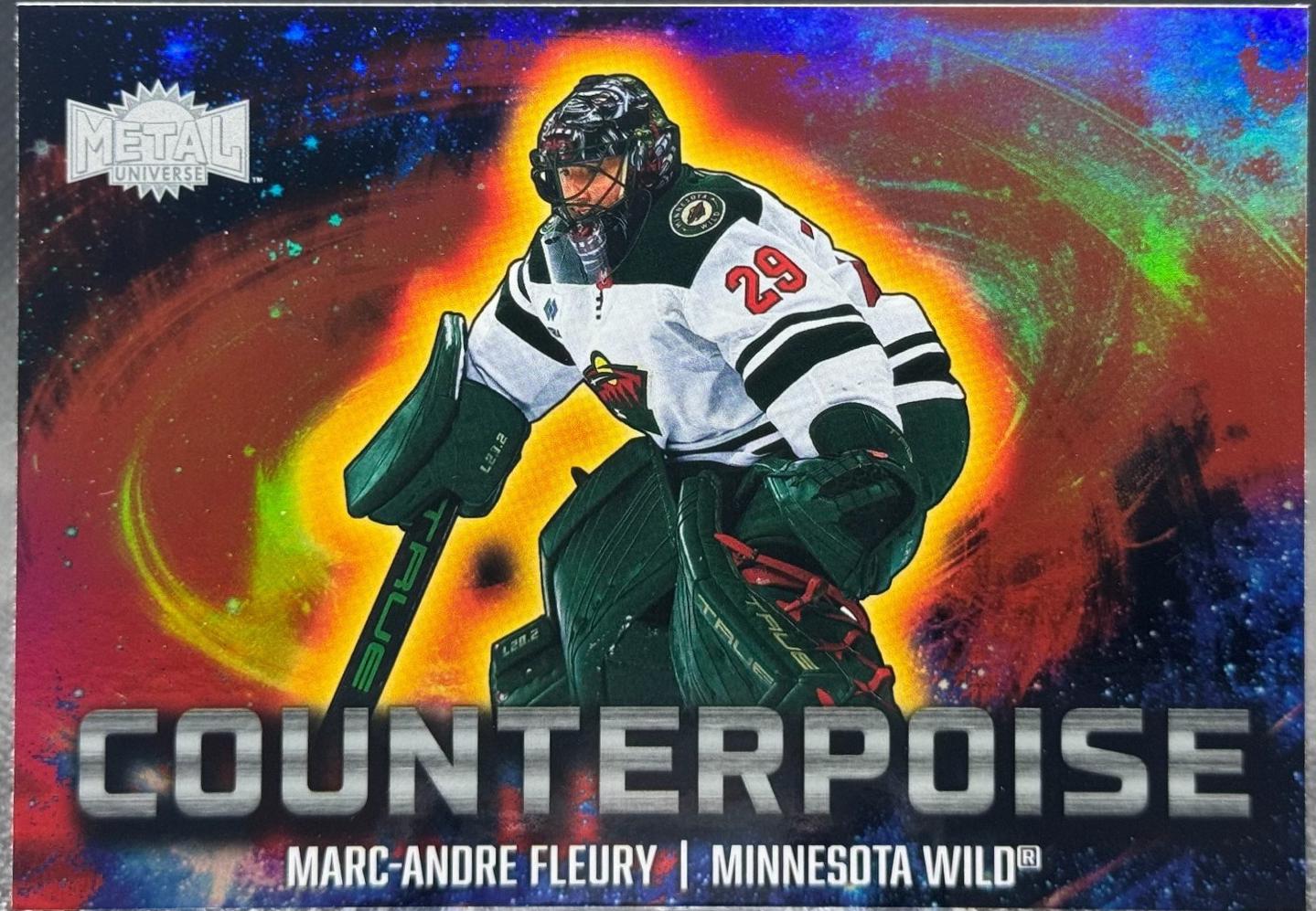 Marc-Andre Fleury #4 Hockey Cards 2024 SkyBox Metal Universe Counterpoise