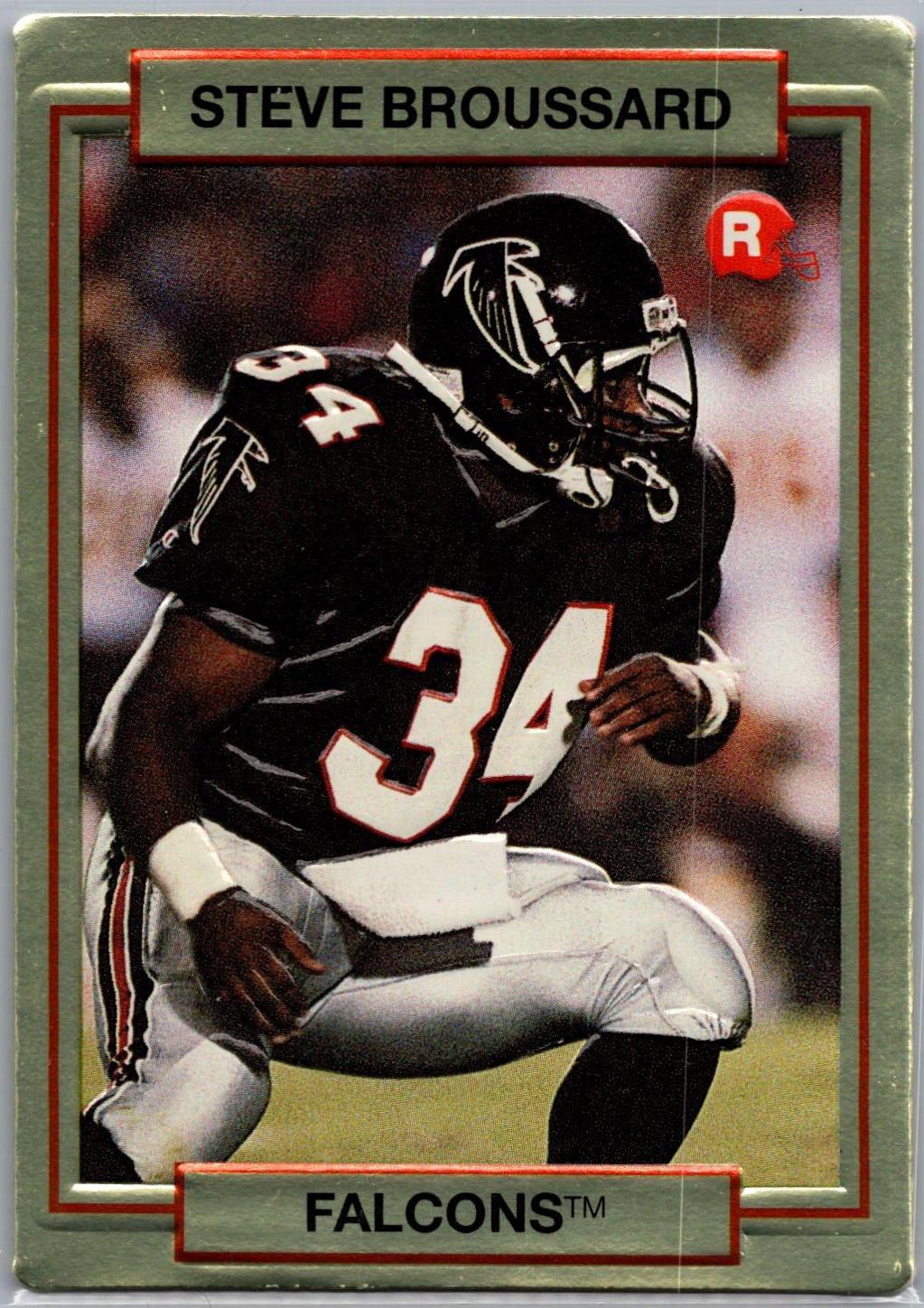 Steve Broussard #6 Football Cards 1990 Action Packed Rookie Update