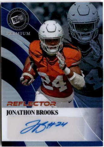 Jonathon Brooks [Blue Reflector] #RA-JB3 Football Cards 2024 Press Pass Premium Retro Autograph