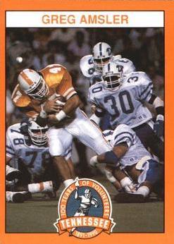 Greg Amsler #47 Football Cards 1990 Tennessee Volunteers Centennial