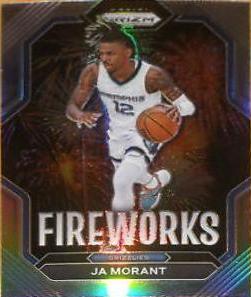 Ja Morant #7 Basketball Cards 2022 Panini Prizm Fireworks