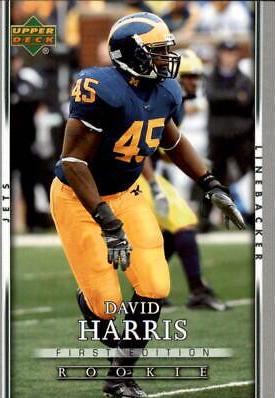 David Harris #171 Football Cards 2007 Upper Deck First Edition