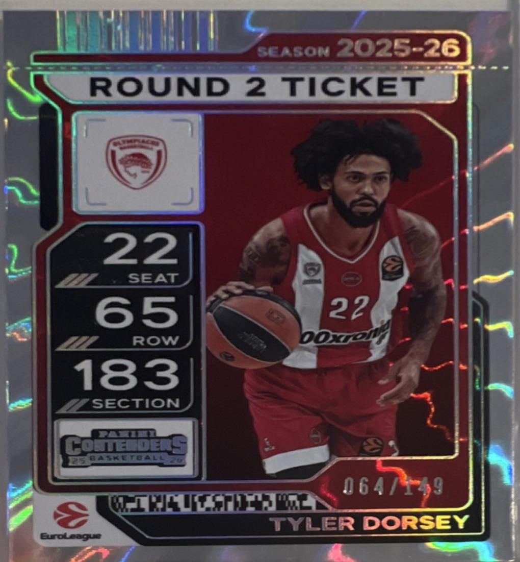 Tyler Dorsey #25 2025 Panini Contenders Euroleague Basketball