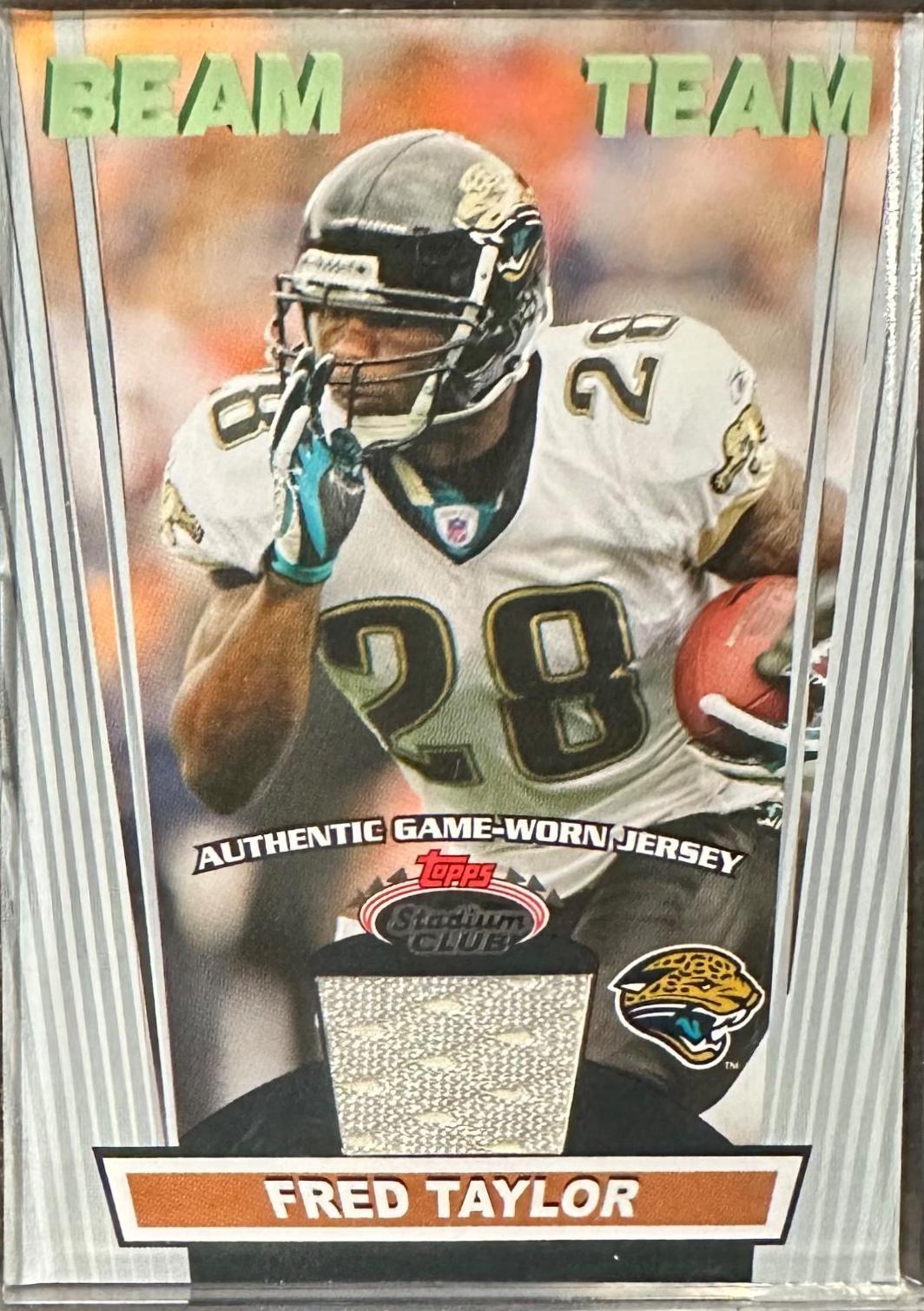 Fred Taylor #BTR-FT Football Cards 2008 Stadium Club Beam Team Relics
