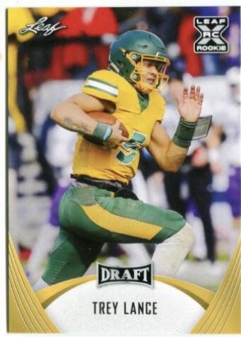 Trey Lance #4 Football Cards 2021 Leaf Draft