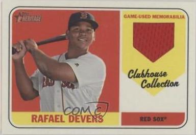 Rafael Devers #RD 2018 Topps Heritage Clubhouse Collection Relics Baseball