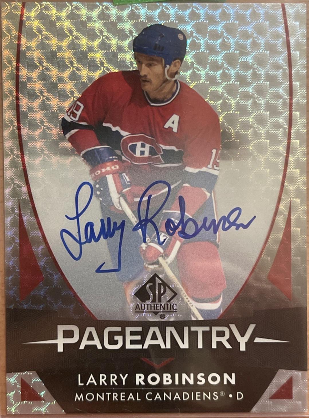 Larry Robinson #P-59 Hockey Cards 2023 SP Authentic Pageantry Autograph
