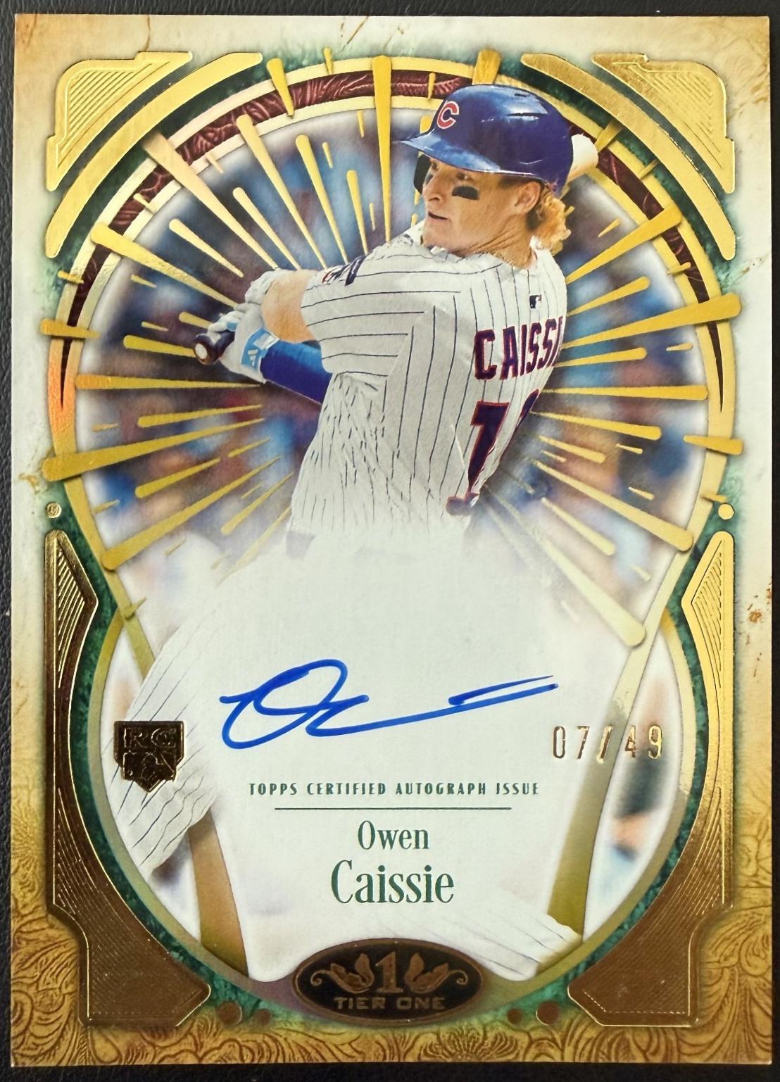 Owen Caissie #T1XA-OC 2026 Topps Tier One Baseball Tier One Xplosion Autographs