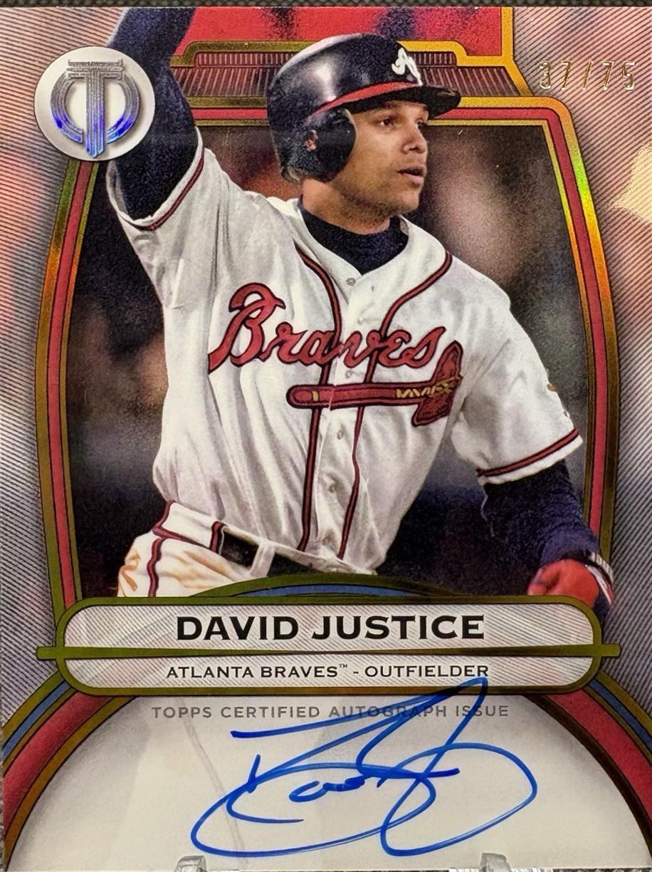 David Justice #TA-DJ 2025 Topps Tribute Autograph Baseball