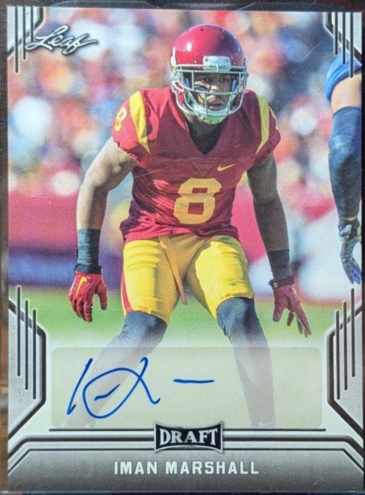 Iman Marshall #BA-IM1 2019 Leaf Draft Autograph Football