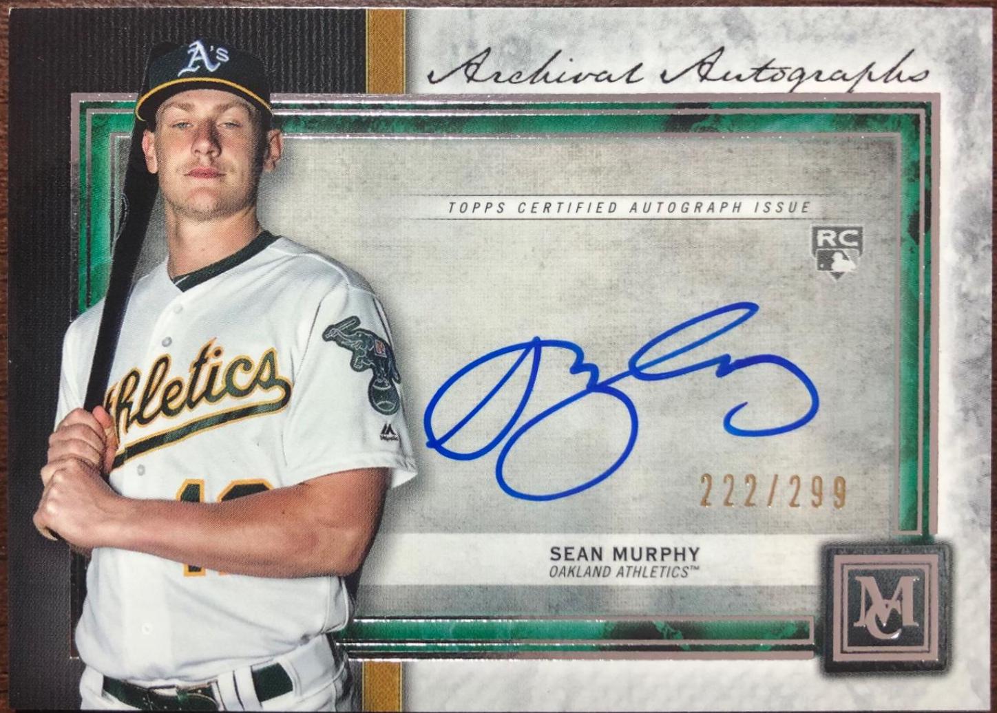 Sean Murphy #AA-SM Baseball Cards 2020 Topps Museum Collection Archival Autographs