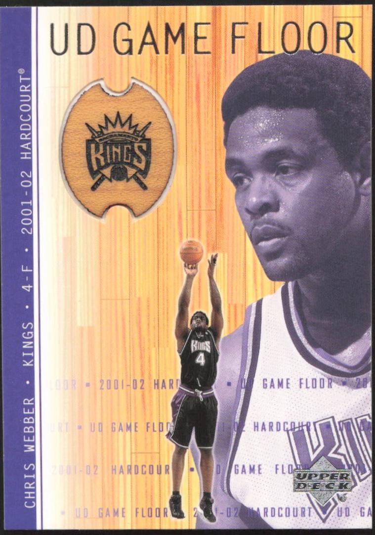 Chris Webber #CW Basketball Cards 2001 Upper Deck Hardcourt UD Game Floor