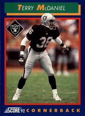 Terry McDaniel #9 Football Cards 1992 Panini Score
