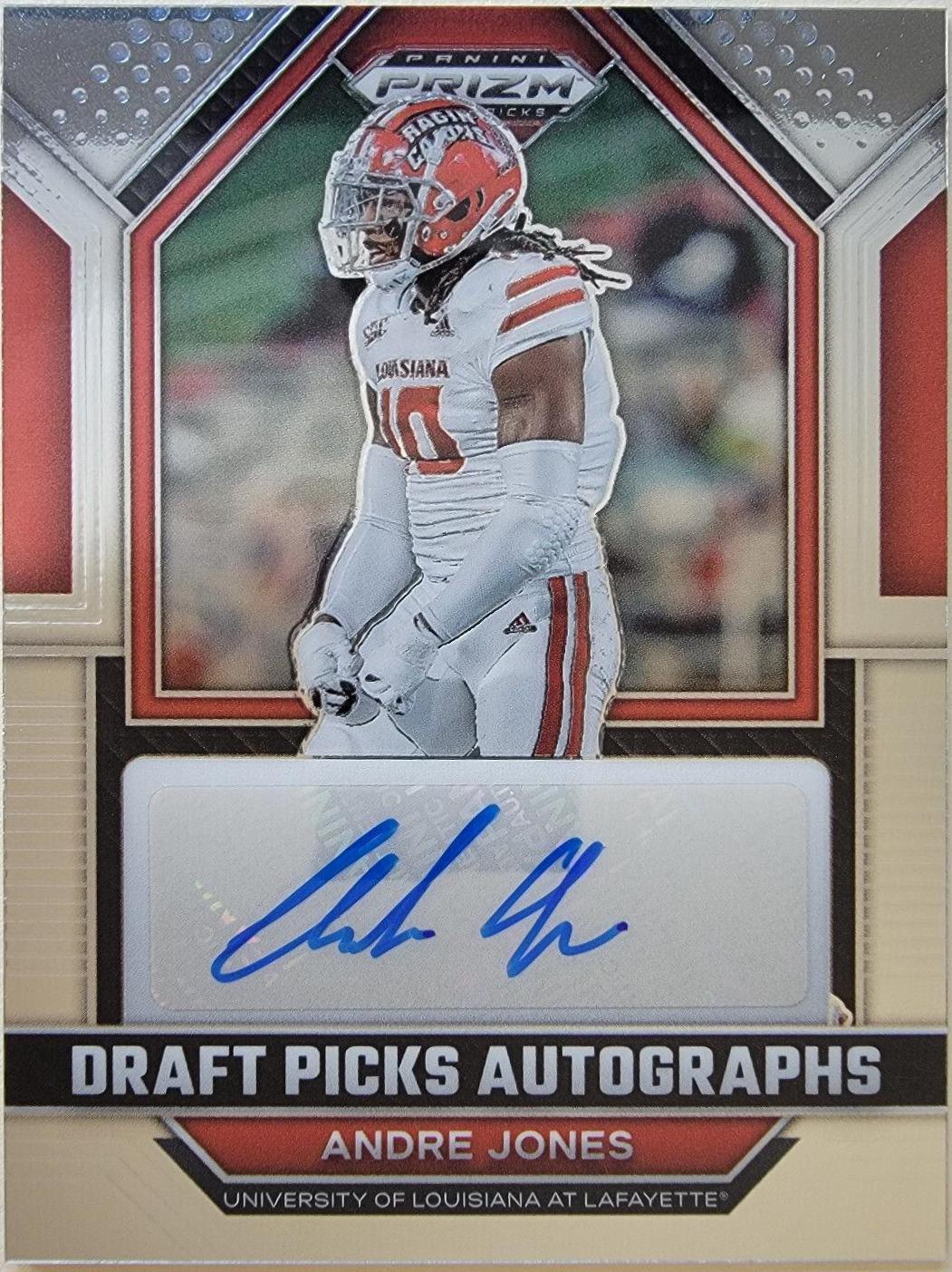 Andre Jones #DPA-ANJ Football Cards 2023 Panini Prizm Draft Picks Autographs