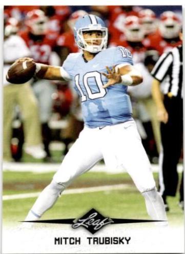 Mitch Trubisky #7 Football Cards 2017 Leaf