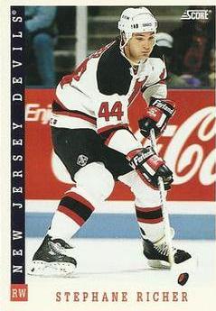 Stephane Richer #34 Hockey Cards 1993 Score