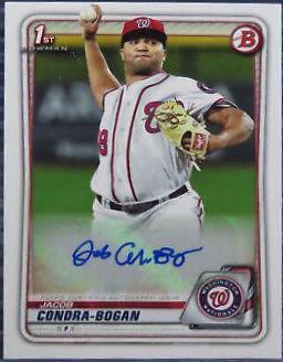 Jacob Condra Bogan #PA-JCB 2020 Bowman Paper Prospect Autographs Baseball