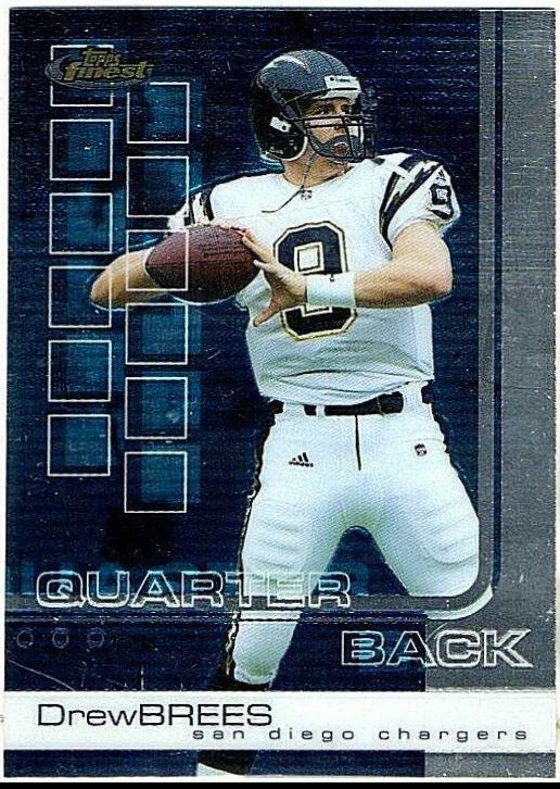 Drew Brees #59 Football Cards 2002 Topps Finest
