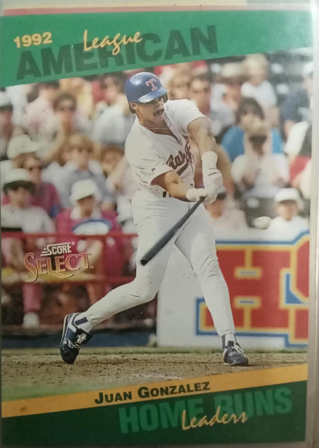 Juan Gonzalez #25 Baseball Cards 1993 Score Select Stat Leaders
