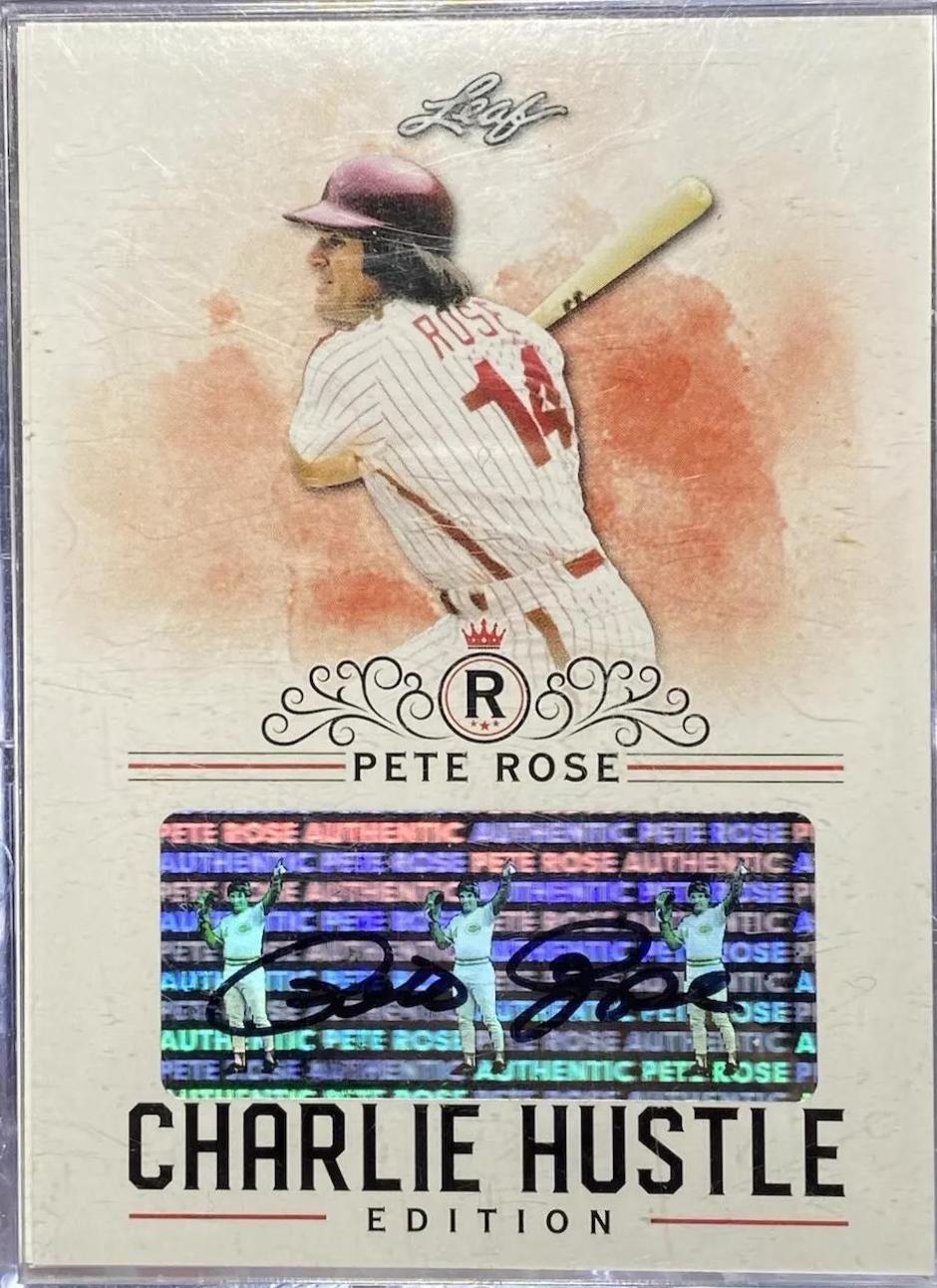 Pete Rose #AU-05 Baseball Cards 2020 Leaf Pete Rose Charlie Hustle Edition Autographs