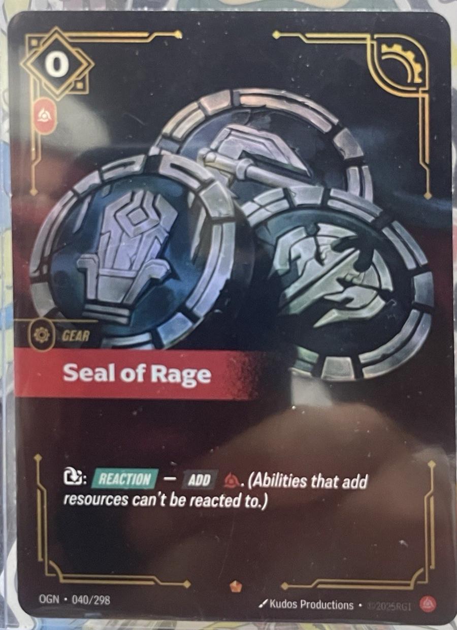Seal of Rage [Foil] #40 Prices | Riftbound Origins