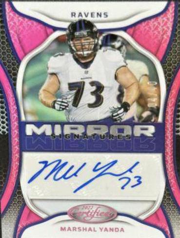 Marshal Yanda #MS-MY 2022 Panini Certified Football Mirror Signatures