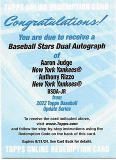 Aaron Judge, Anthony Rizzo
