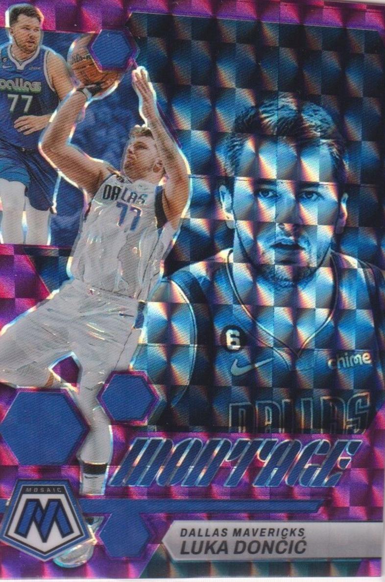 Luka Doncic [Purple] #17 Basketball Cards 2022 Panini Mosaic Montage