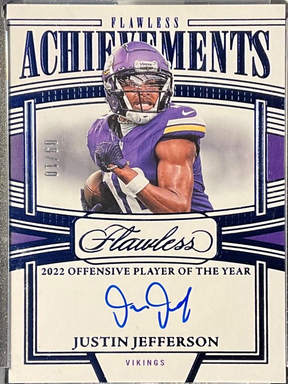 Justin Jefferson #1 Football Cards 2023 Panini Flawless Achievements