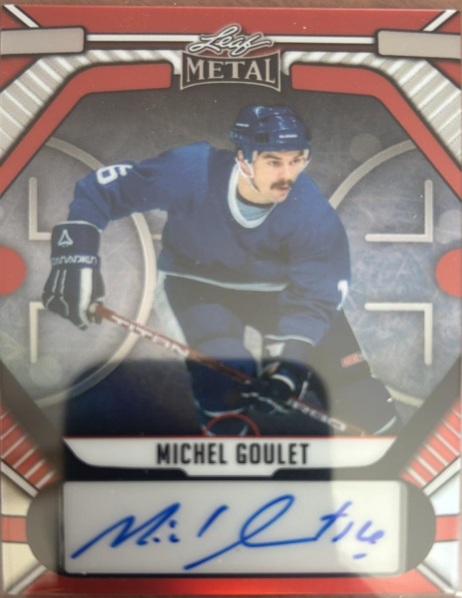 Michel Goulet #BA-MG2 2025 Leaf Metal Legends Autograph Hockey
